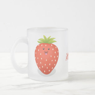Tasse Givré Illustration de la fraise Cute kawaii