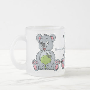 Tasse Givré Illustration de la koala de Cute et de la noix de 