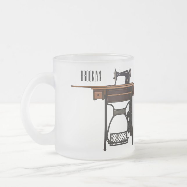 Tasse Givré Illustration de la machine à coudre (Gauche)