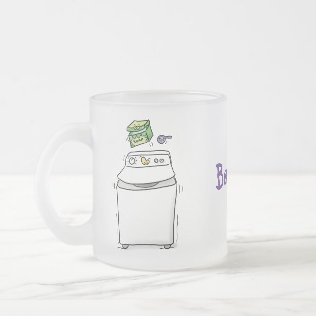 Tasse Givré Illustration de lave-linge mignonne (Gauche)