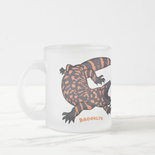 Tasse Givré Illustration de lézard géant affamé