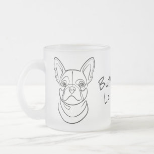 Tasse Givré Illustration de ligne de Bouledogue Français. Cons