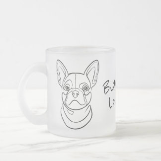 Tasse Givré Illustration de ligne de Bouledogue Français. Cons