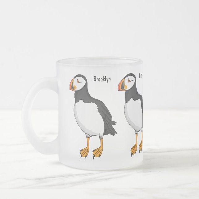 Tasse Givré Illustration de macareux de l'Atlantique (Gauche)
