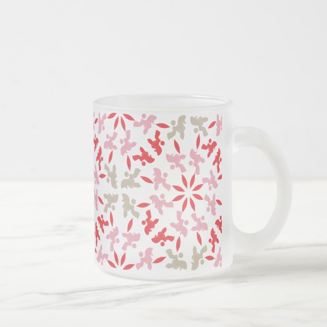 Tasse Givré Illustration de motif de caniche personnalisable  (Droit)