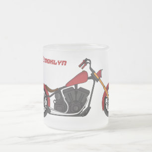 Tasse Givré Illustration de moto de style chopper