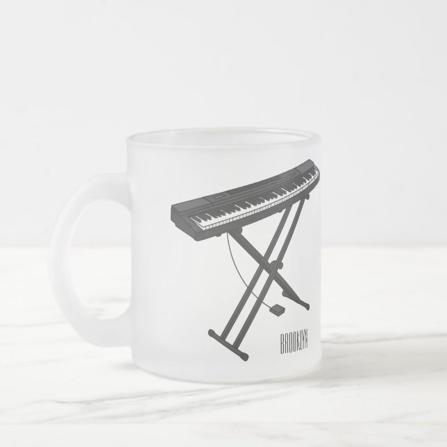 Tasse Givré Illustration de piano clavier (Gauche)