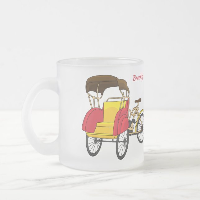 Tasse Givré Illustration de pousse-pousse pédicab (Gauche)