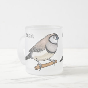 Tasse Givré Illustration d'oiseau à deux barreaux