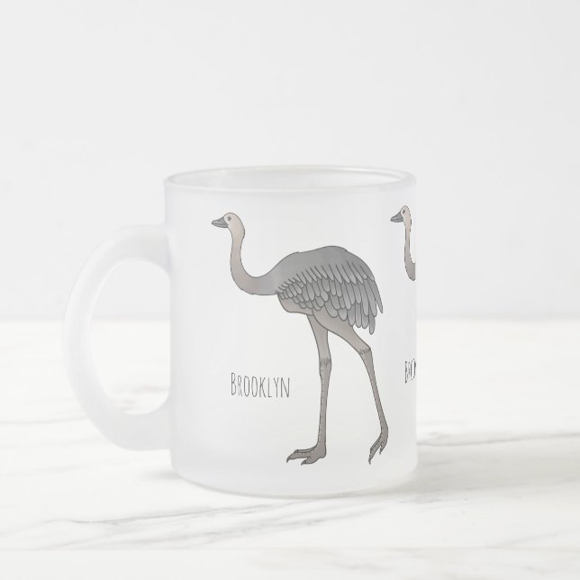 Tasse Givré Illustration d'oiseau de rhée (Gauche)
