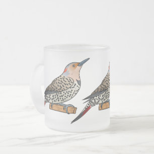 Tasse Givré Illustration d'oiseau de scintillement du Nord