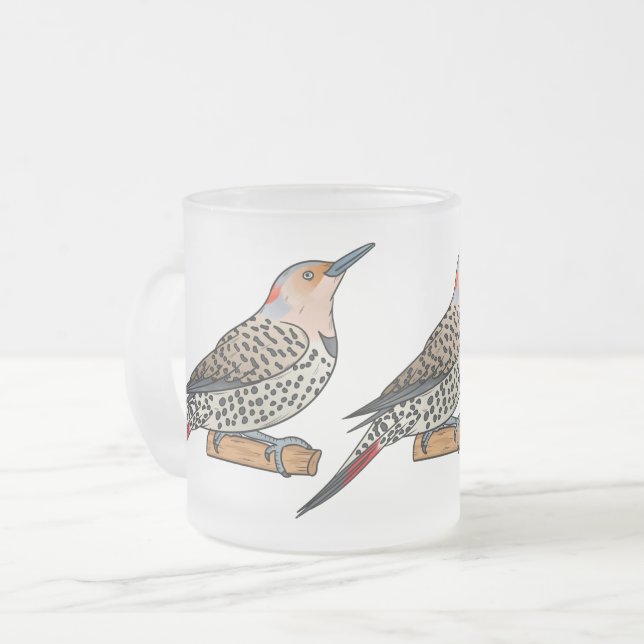 Tasse Givré Illustration d'oiseau de scintillement du Nord (Devant gauche)