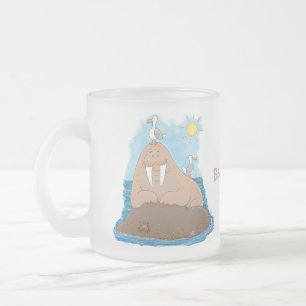 Tasse Givré Illustration drôle de morse joyeux