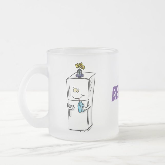 Tasse Givré Illustration drôle de réfrigérateur (Gauche)