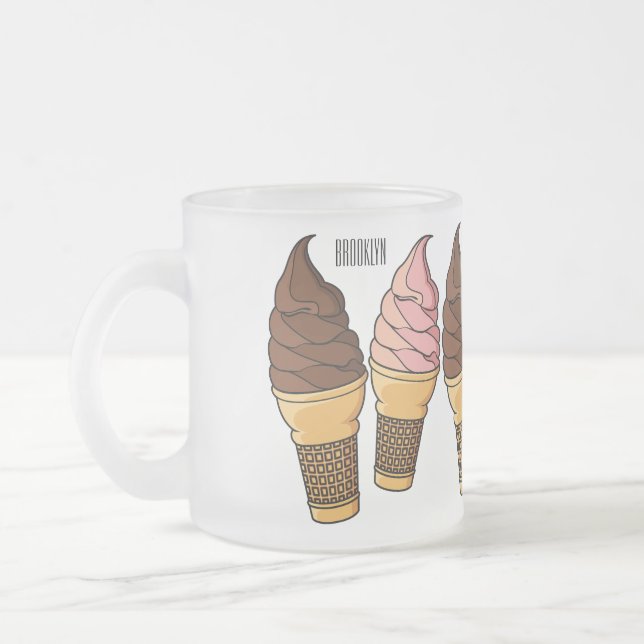 Tasse Givré Illustration du cône de crème glacée (Gauche)
