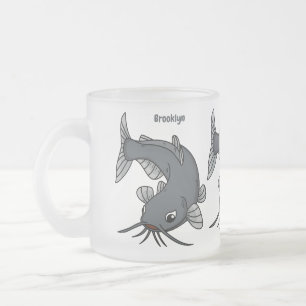 Tasse Givré Illustration du poisson-chat mignon
