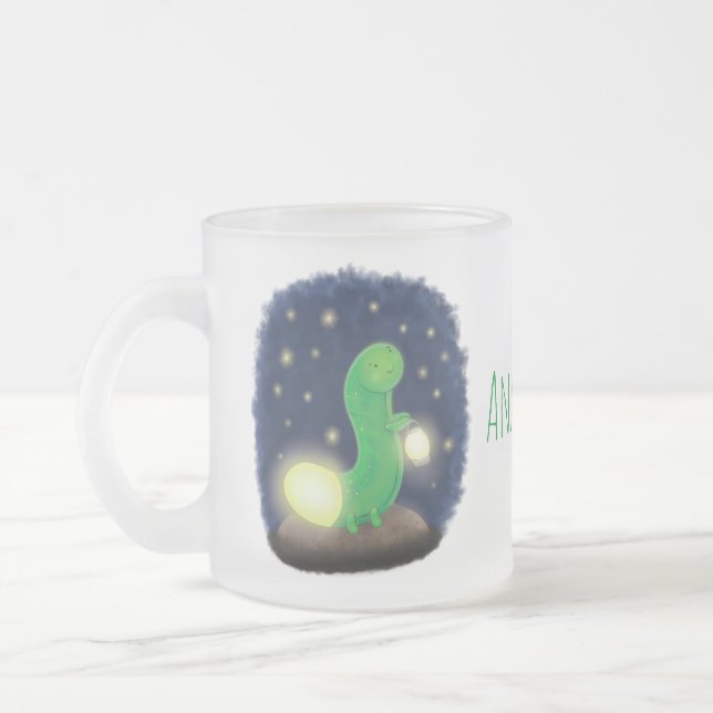 Tasse Givré Illustration du ver vert mou (Gauche)