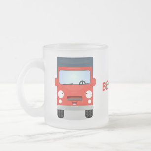 Tasse Givré Illustration d'un camion kawaii rouge mou