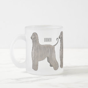 Tasse Givré Illustration d'un chien hound afghan