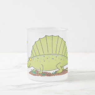 Tasse Givré Illustration d'un dimétrodon vert mignon