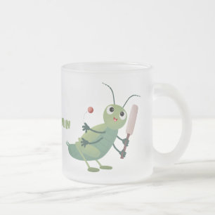 Tasse Givré Illustration d'un insecte du cricket vert mou