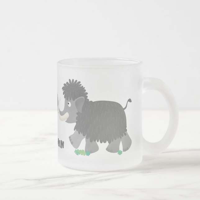 Tasse Givré Illustration d'un mammouth laineux mou (Droit)