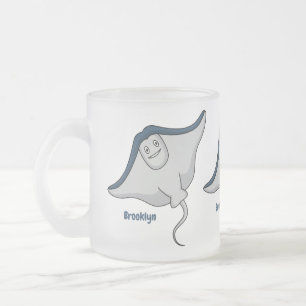 Tasse Givré Illustration d'une caricature de poisson stingray