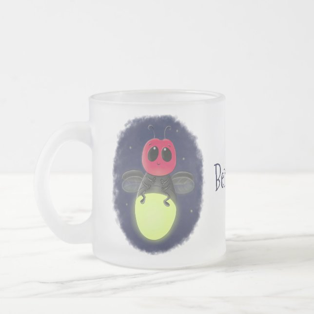 Tasse Givré Illustration d'une luciole à éclair mignon (Gauche)