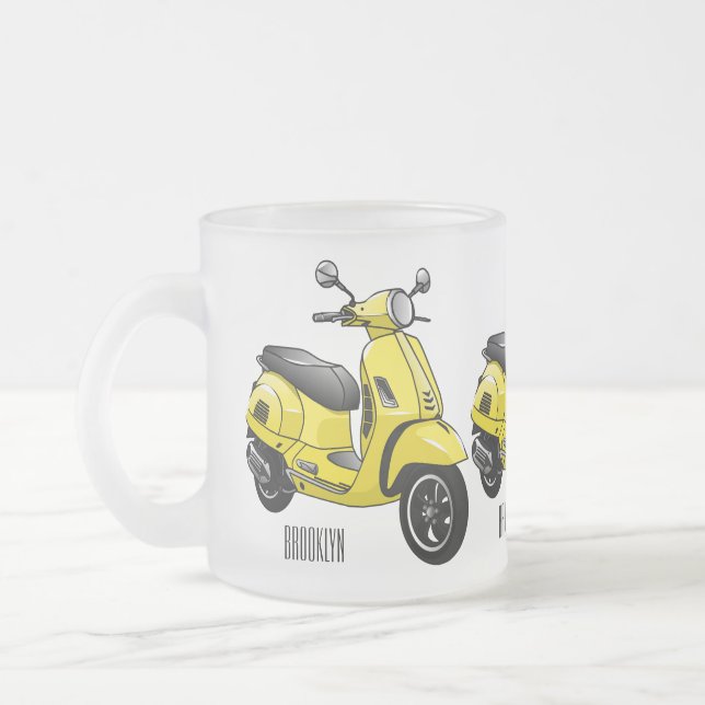 Tasse Givré Illustration d'une moto cyclable (Gauche)