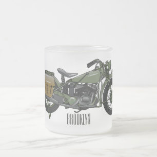Tasse Givré Illustration d'une moto de croiseur militaire