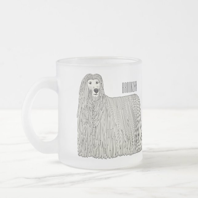 Tasse Givré Illustration Komondor pour chien (Gauche)