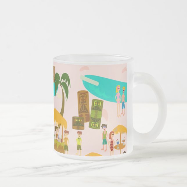 Tasse Givré Illustration Retro Art Life Pool Party (Droit)
