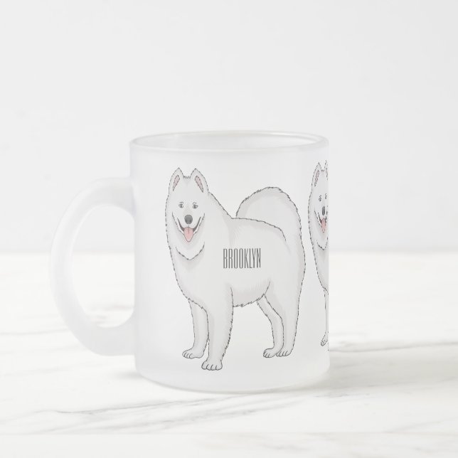 Tasse Givré Illustration Samoyed dog (Gauche)