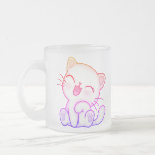 Tasse Givré Impression De Chat Adorable - Parfait Pour Votre B