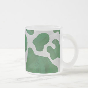 Tasse Givré Impression verte et blanche de vache