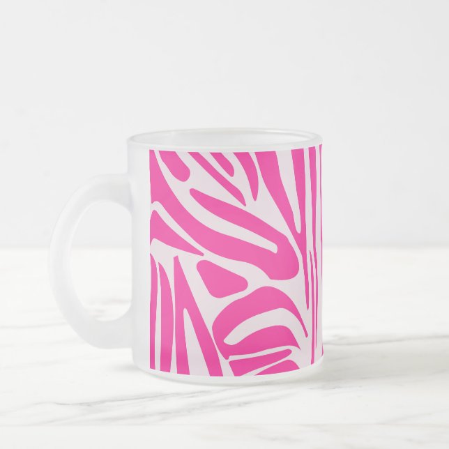 Tasse Givré Impression zèbre rose (Gauche)