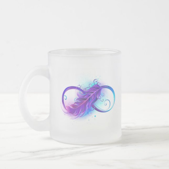 Tasse Givré Infini avec plume violette (Gauche)