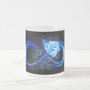 Tasse Givré Infini lumineux avec rose bleue