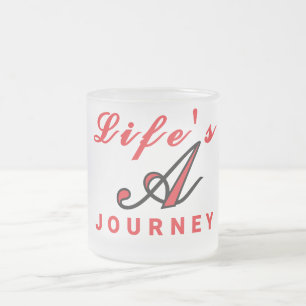 Tasse Givré Inspirationnel "La vie est un voyage" Verre dépoli