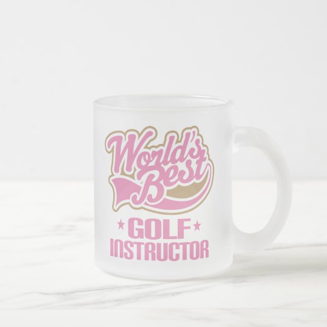 Tasse Givré Instructeur mignon de golf (Droit)