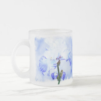 Tasse Givré Iris Arborés - Bleu Et Blanc