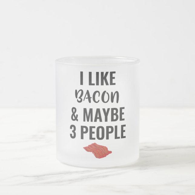 Tasse Givré J'Aime Bacon Et Peut-Être 3 Personnes (Centre)