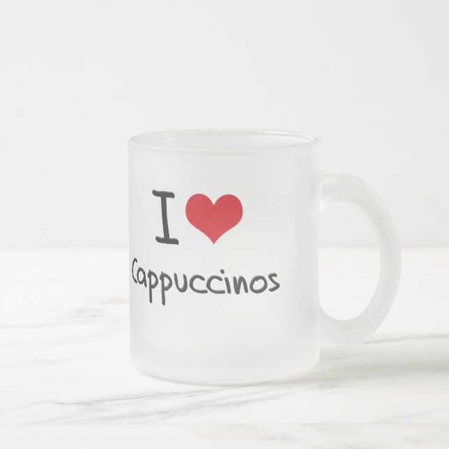 Tasse Givré J'aime des cappuccinos (Droit)