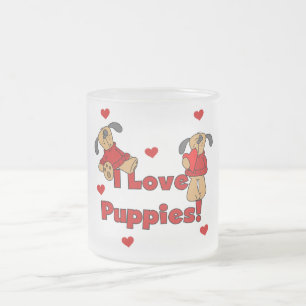 Tasse Givré J'aime des T-shirts et des cadeaux de chiots