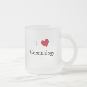 Tasse Givré J'aime la criminologie