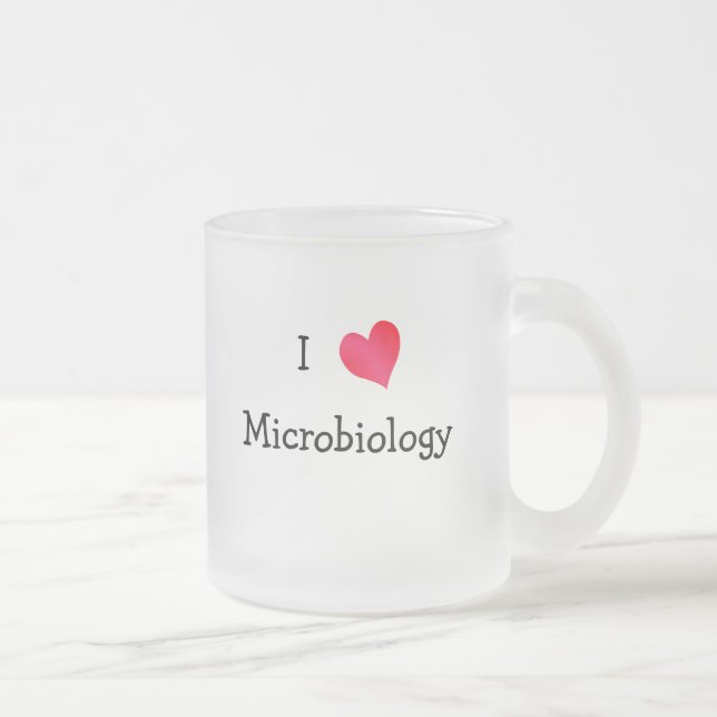 Tasse Givré J'aime la microbiologie (Droit)