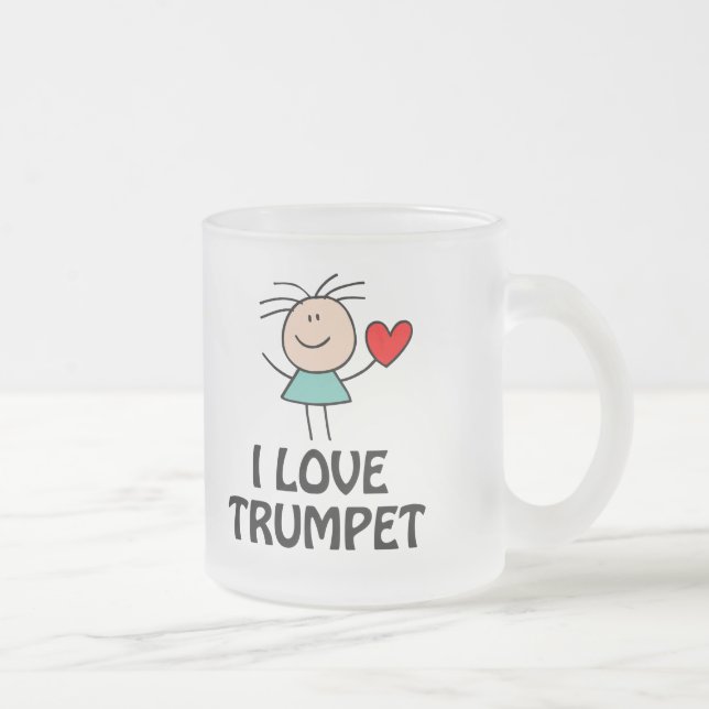 Tasse Givré J'aime le chiffre cadeau de bâton de trompette de (Droit)