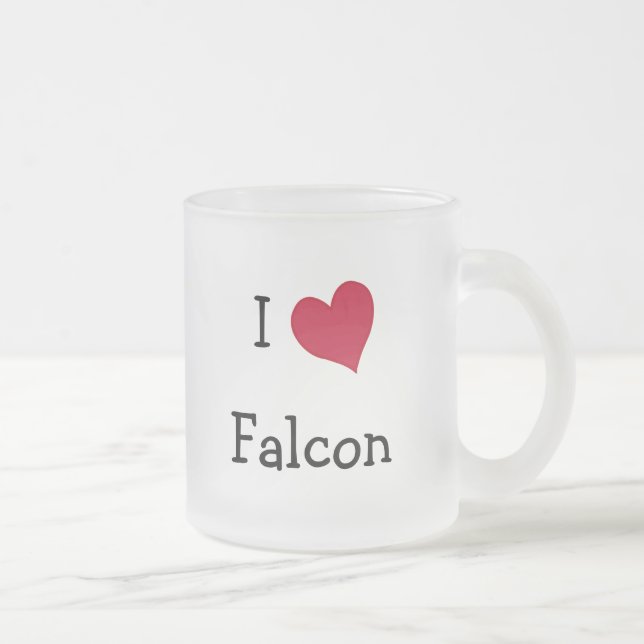 Tasse Givré J'aime le faucon (Droit)