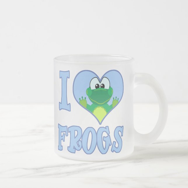 Tasse Givré J'aime les grenouilles (Droit)
