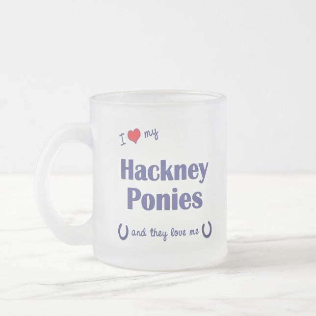 Tasse Givré J'aime mes poneys de Hackney (les poneys (Gauche)